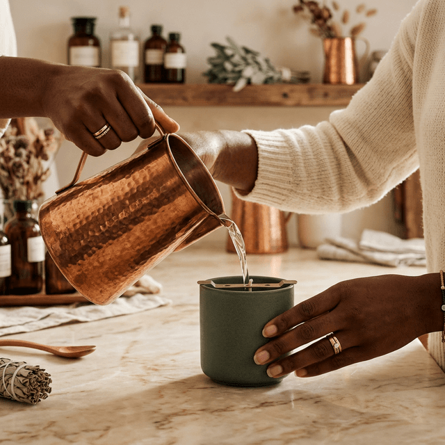 Pouring Coconut and Apricot Wax
